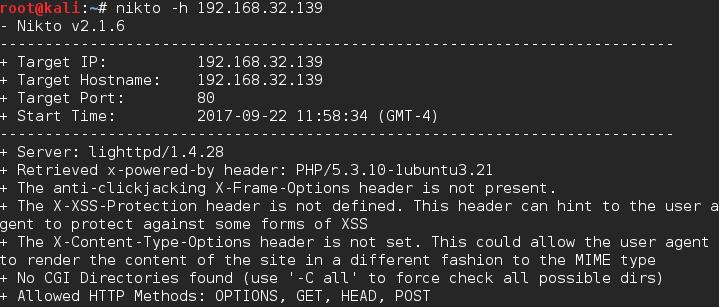 Nikto Example