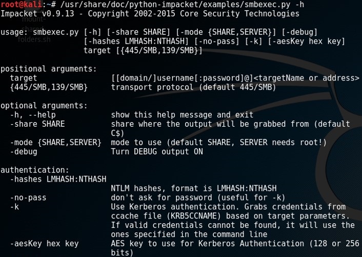 SMBExec Help